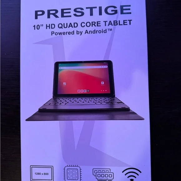 isual Land Prestige 10.1" 128GB Tablet w/ Keyboard Case